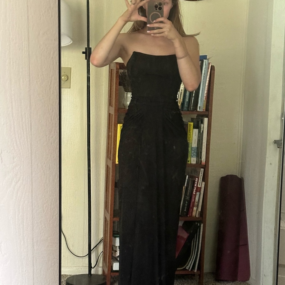 Elegant Black Strapless Dress - Azazie Anais Dress